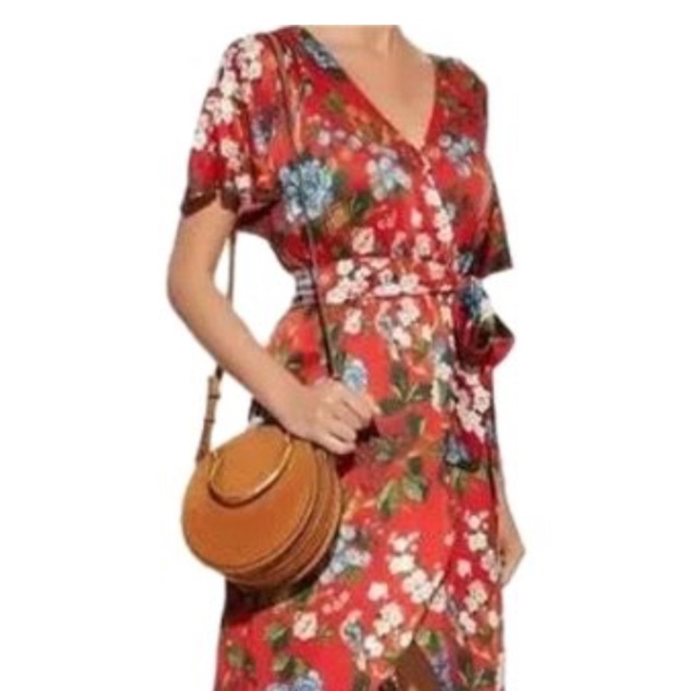 Alice + Olivia red wrap dress